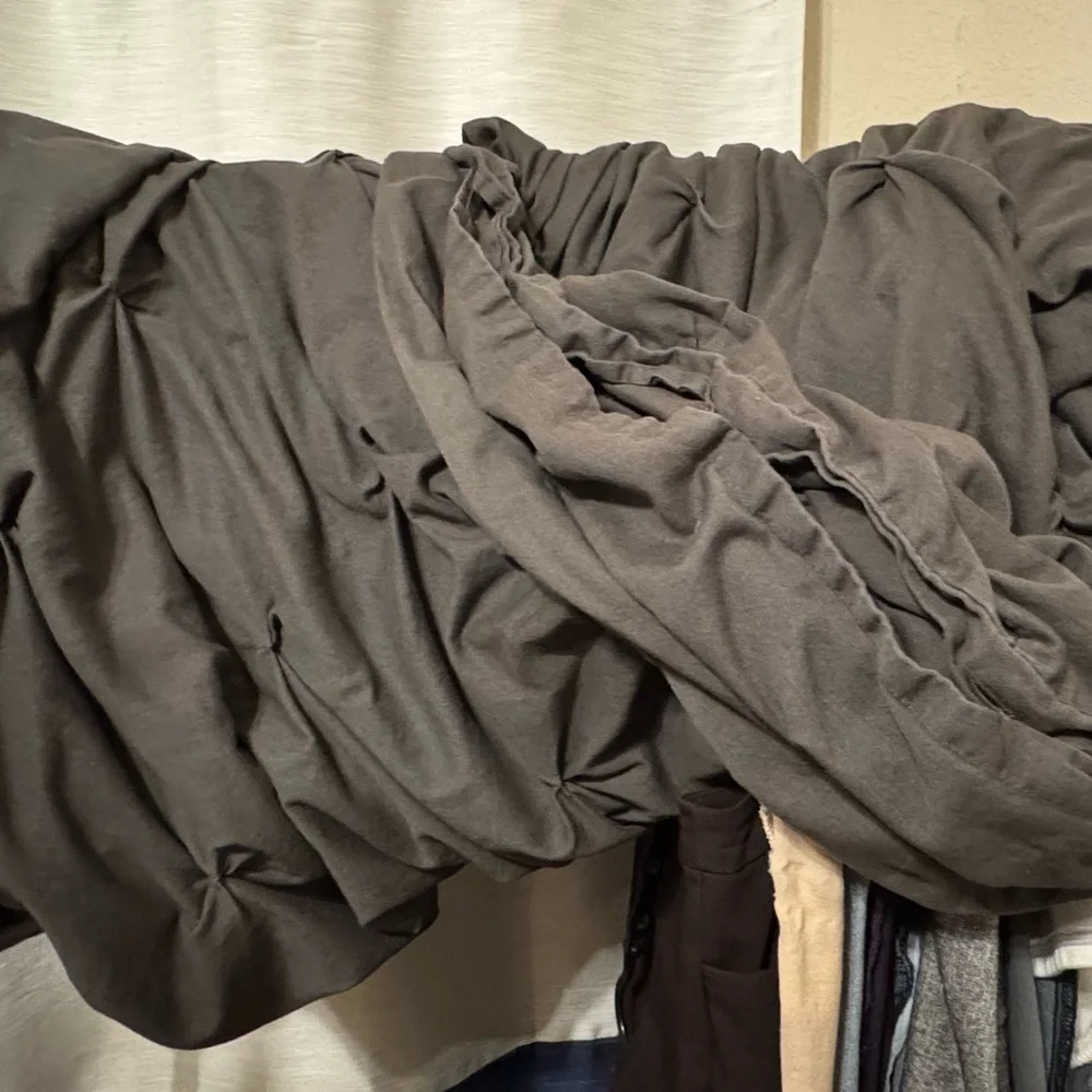 Dark Brown Textured Duvet Cover